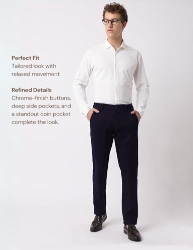 Fyltr MenS Slim Casual Pants (Fylss25Mt-1101_Dark Navy