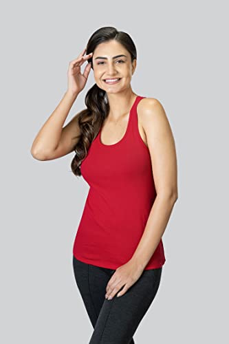 Lyra WomenS Stretchable Premium Cotton Racerback Tank Top (Pack Of 3)