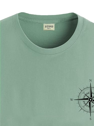 ADRO Tshirt for Men | Printed T Shirt for Men | 100% Cotton Tshirt | Graphic Printed T-Shirt | Chest Printed Tshirt | Unisex Tsh