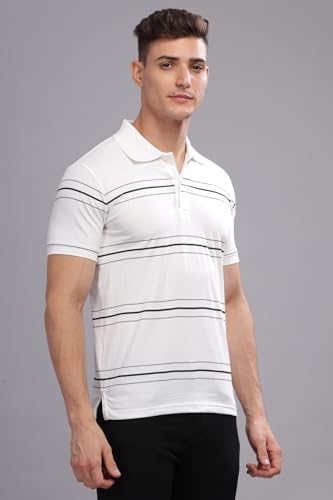 ADRO Men's Solid Regular Fit Polo Shirt (PNOP24-L1-WHGRBL_White1