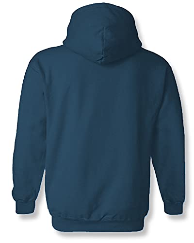 ADRO Men's Cotton Neck Hooded Sweatshirt (H21-M-MMG-SB_Teal)
