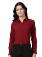Style Quotient Women Maroon Solid Textured Shirt