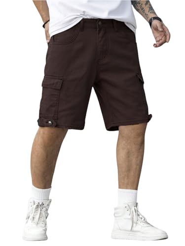 Greciilooks MenS Cargo Shorts (Gl-Sh255_Brown
