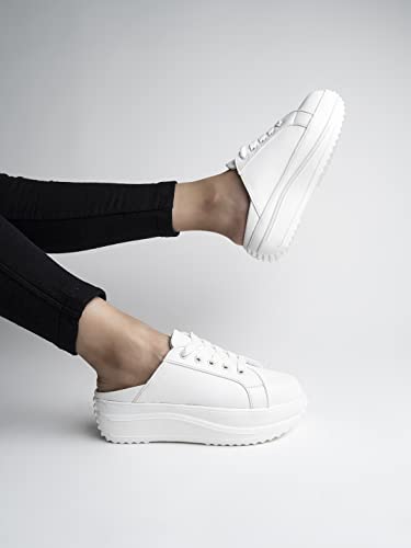 Shoetopia WomenS Slip-On Sneakers | Light Weight & Comfortable With Cushioned Footbed | Stylish Shoe Sneakers For Women White-E
