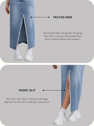 GRECIILOOKS Denim Western Skirt