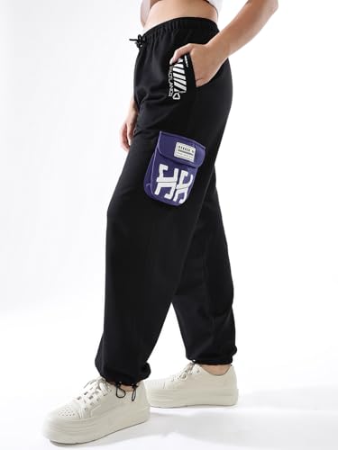Hubberholme Women Colourblocked Jogger High-Rise Casual Track Pants 4