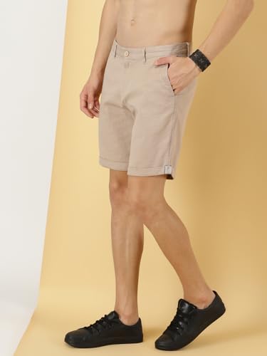 Thomas Scott Mens Regular Shorts (TSB019_Light Brown