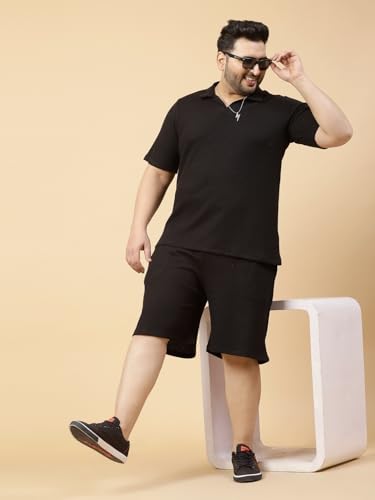 Rigo Waffle Knit Plus Size Co-Ord Set For MenS | Night Suit Set For MenS | Lounge-Wear Nightdress Plus Size Pajama Set For Men