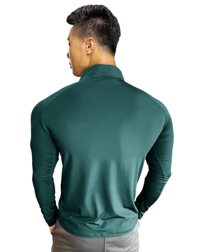 EYEBOGLER Men High Neck ColourBlocked Full Sleeve Regualr Fit T-Shirt