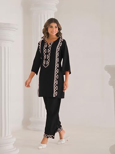 SHIENZY Ethnic Co-Ord Set | Casual Pant Top for Women | Fancy Kurta Set | Full Dress Pair | Stylish Kurti Outfit | Co-Ordination
