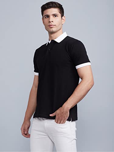 Greciilooks T-Shirts For Men| Solid Plain T-Shirts| Polo-Collar Neck T Shirt| Half Sleeves Casual T-Shirt For Men| Regular Wear