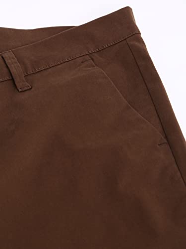 Dennis Lingo Solid Cotton MenS Casual Trouser, Tapered Fit, Mid Rise, Chinos Trousers Brown
