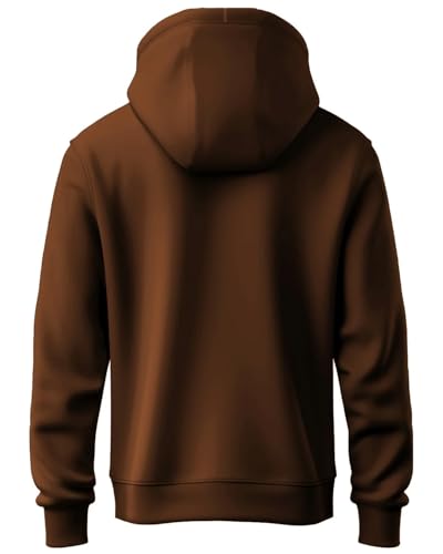 ADRO Men's Printed Hoodie, Brown Downtown, Size 16.5, Model H24-PLN-BR