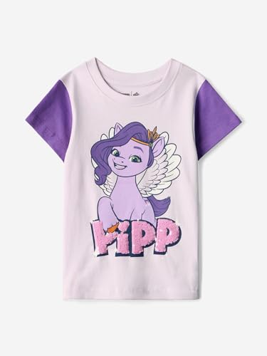 The Souled Store My Little Pony: Pipp Girls Short Sleeves Round Neck Short Sleeves Purple Cotton T-Shirts (2-8 Yrs)
