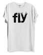 ADRO Fly Mens Cotton Printed T-Shirts (R21-M-FLY-WH_White_XL)