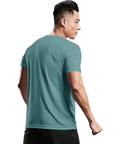EYEBOGLER Mens Round Neck Half Sleeve Solid Dry Fit Tshirt Pack of 2