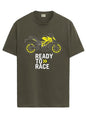 ADRO Men's Biker Design Printed 100% Cotton T-Shirt - Regular Fit, Printed T-Shirts for Men (RN24-KTM-OL_Olive_XL)