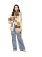 Aarika Womens Winter Wear Fawn Colour Check Woolen Pocho-(Free-Size)-(St-Poncho-W-Ms-01-Fawn-Free-Size)