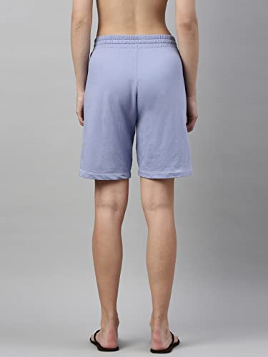 Enamor Essentials Womens Mid Rise Relaxed Fit 100% Cotton Knee Length Shorts Bermuda with Elasticated Waistband and Pockets - E