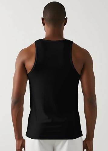 Peppyzone Mens Regular Fit Vest (TT-Biker 6-10_Black3