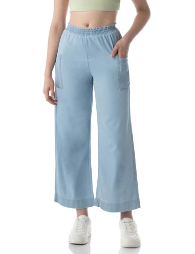 INKD Regular Fit Womens Jeans (INKSS24WJN-401_Seaside Slate