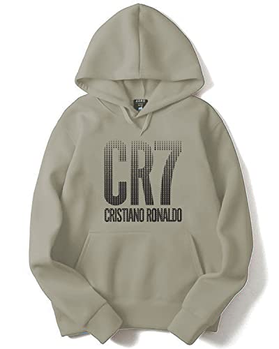 ADRO Men's Cotton Hooded Sweatshirt (H20-M-CR07-CH_Beige_XL)