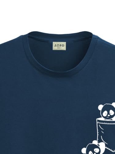 ADRO Men's Solid Regular Fit T-Shirt (RN24-POC-SB_Teal