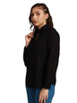 HIGH STAR Womens Oversized Fit Shirt (HSWSHW23509_BK_Black