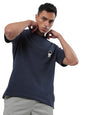 Bewakoof MenS Peace Out Astronaut Graphic Printed 100% Cotton T-Shirt - Oversized Fit, Round Neck, Half Sleeves Blue