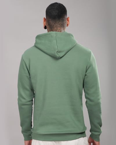 ADRO Men's Printed Hoodie - Cotton, Pista, Size 36, Model H24-BOST-PT