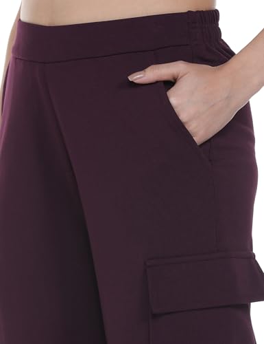 FYLTR Womens Relaxed Casual Pants (FYLAW24WP-502_Cocoa Brown
