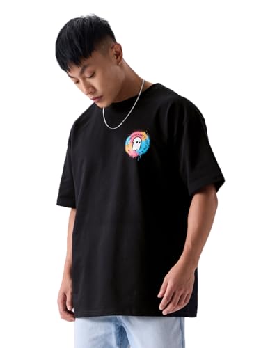 The Souled Store 10th Anniversary: Limited Edition Oversized T-Shirts Black