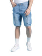 The Indian Garage Co Men G-505-Cargo Shorts Solid Mid-Rise Denim Cargo Shorts