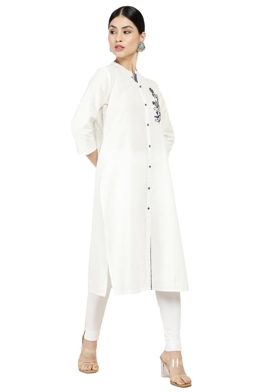 Soch Womens White Viscose Solid Ankle Length Pant