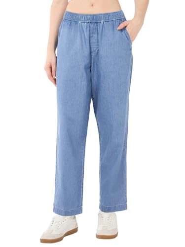 Bewakoof WomenS Solid Regular Fit Denim Jeans_691837_Blue_34