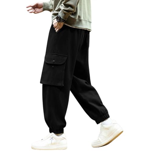 Nobero MenS Loose Sweatpants (1M-Bwjg-R0146-Bl_Black