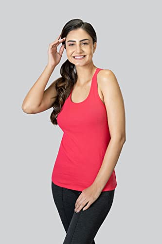 Lyra WomenS Stretchable Premium Cotton Racerback Tank Top (Pack Of 3)