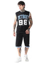 Hubberholme Men Printed Longline Oversized Mid-Rise Round Neck Sleeveless Co-Ord