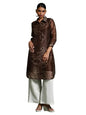 Varanga WomenS Chanderi Paisley Regular Fashion Vest (Vkur2048_Brown