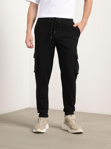 Nobero MenS Regular Sweatpants (1M-Bwjg-R0173-Aw_Black