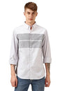 Dennis Lingo Men Blue 100% Cotton Full Sleeve Button Down Collar Stripes Shirts