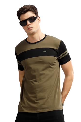 ADRO Tshirt for MenMulti Color T-Shirt for MenCotton T-ShirtMens TshirtRN8-24-OLBL-S