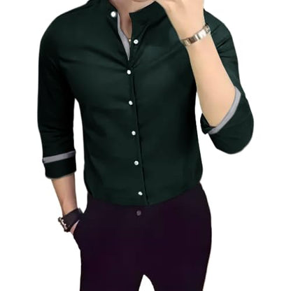 Tee Projekt Casual Cotton Long Sleeve Shirt for Men Formal Wear Regular Wear