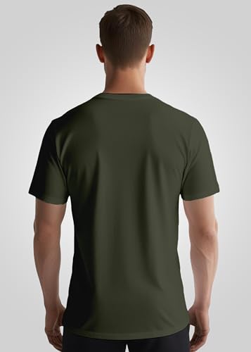 Peppyzone Mens Regular Fit T-Shirt (PZ-ZodiacVirgo6012_Olive