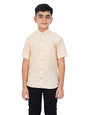 PRAKASAM COTTON Boys Striped Half Sleeve Mandarin Collar Shirts, Shirts for Boys