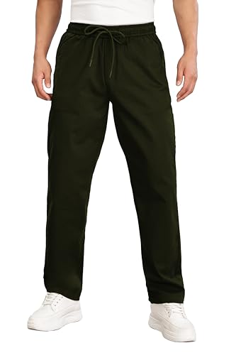 FYLTR Mens Regular Khakis (FYLSS23MK-003_Military Green