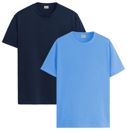ADRO T Shirts Pack of 2 Mens Tshirts Cotton T Shirts for Men Tshirt T-Shirts Combo T Shirts Tshirts for Men Plain Solid Tshirts