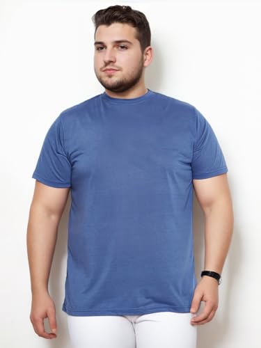 Nobero MenS Solid Regular Fit T-Shirt (1M-Twts-R0041_Marine