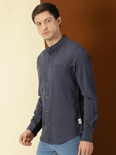 Thomas Scott Mens Slim Fit Shirt (CCSH029_Navy