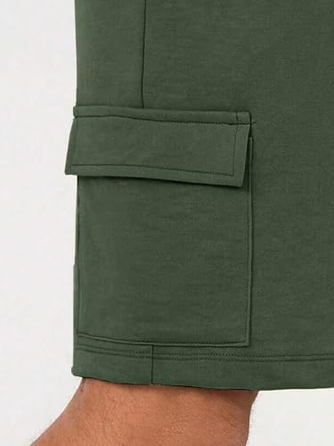 Nobero MenS Cargo Shorts (1M-Bwsh-R0082_Olive Green